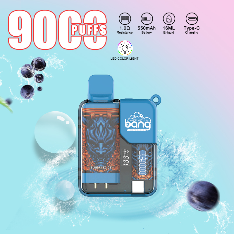 Bang Box 9000 Puffs Original Edition LED Display Disposable Vape in Bang Box 9000 flavor