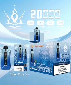 Bang Beach 20000 20K Puffs 0% 2% 3% 5% Nicotine New LED Display Vape Pod in Blue Razz Ice flavor