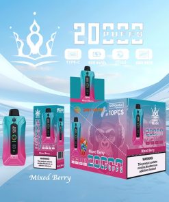 Bang Beach 20000 20K Puffs 0% 2% 3% 5% Nicotine New LED Display Vape Pod in Mixed Berry flavor