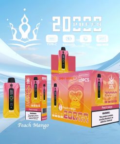 Bang Beach 20000 20K Puffs 0% 2% 3% 5% Nicotine New LED Display Vape Pod in Peach Mango flavor