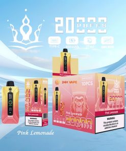 Bang Beach 20000 20K Puffs 0% 2% 3% 5% Nicotine New LED Display Vape Pod in Pink Lemonade flavor