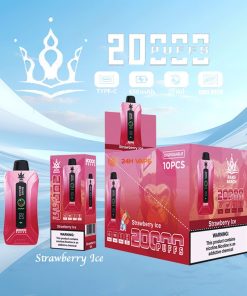 Bang Beach 20000 20K Puffs 0% 2% 3% 5% Nicotine New LED Display Vape Pod in Strawberry Ice flavor