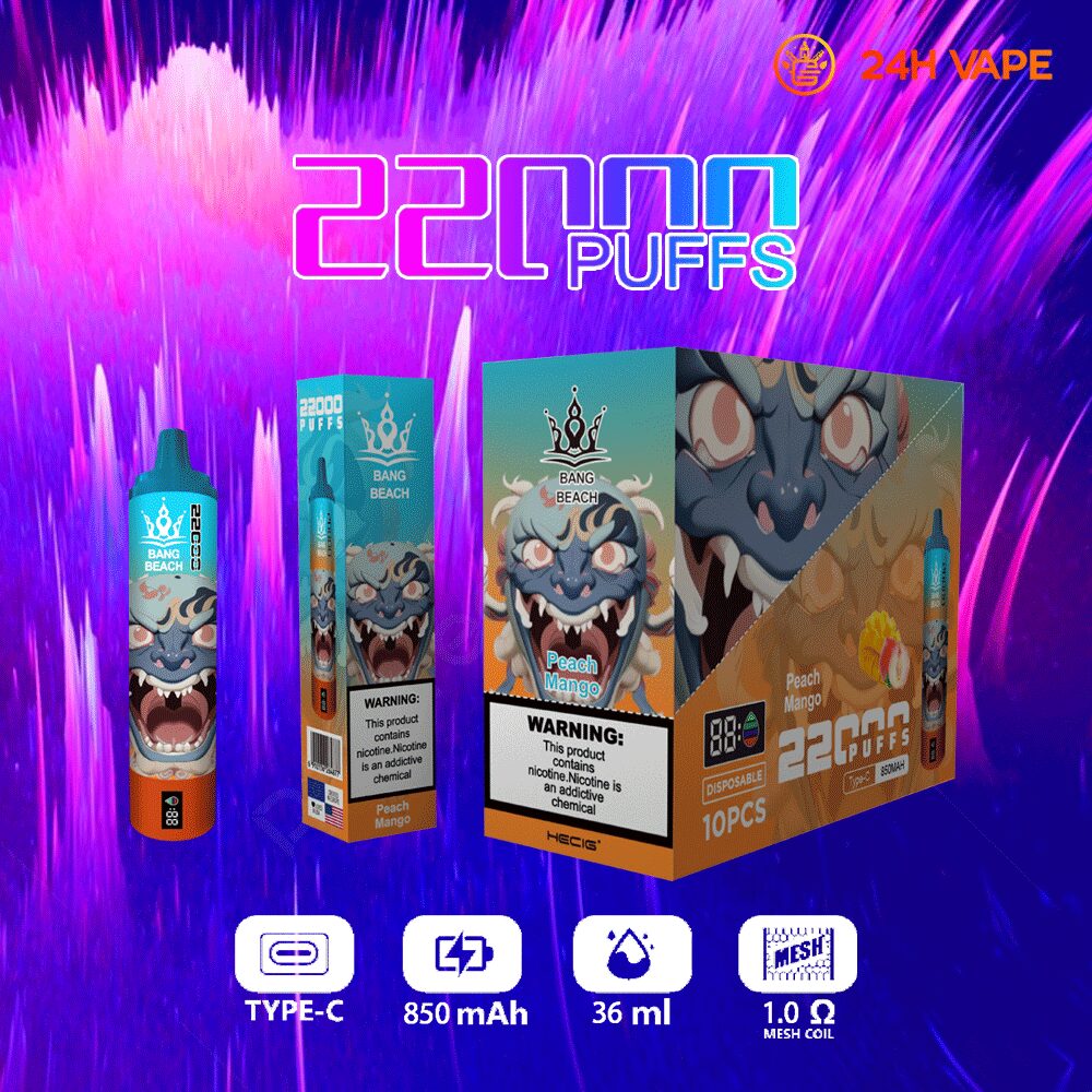 Bang Beach 22000 Puffs LED Display Edition Disposable in Bang Beach 22000 00002 flavor