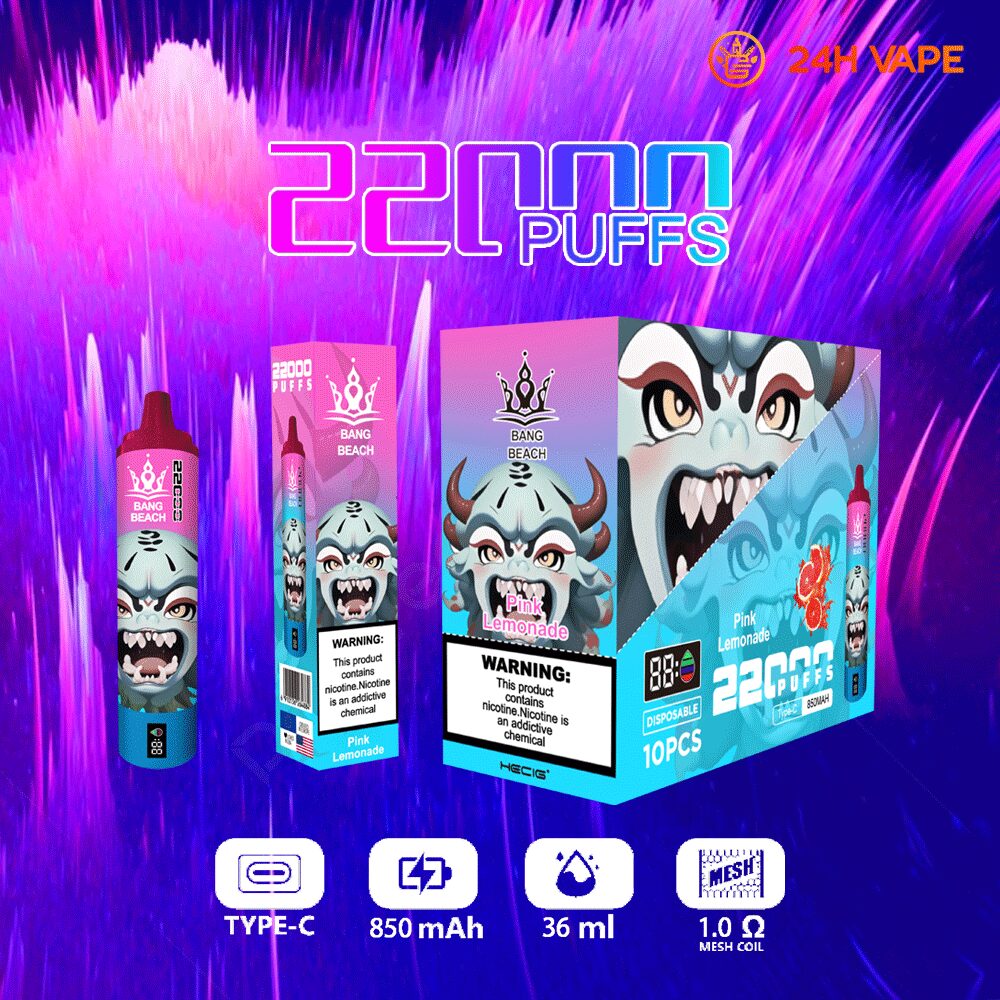 Bang Beach 22000 Puffs LED Display Edition Disposable in Bang Beach 22000 00004 flavor