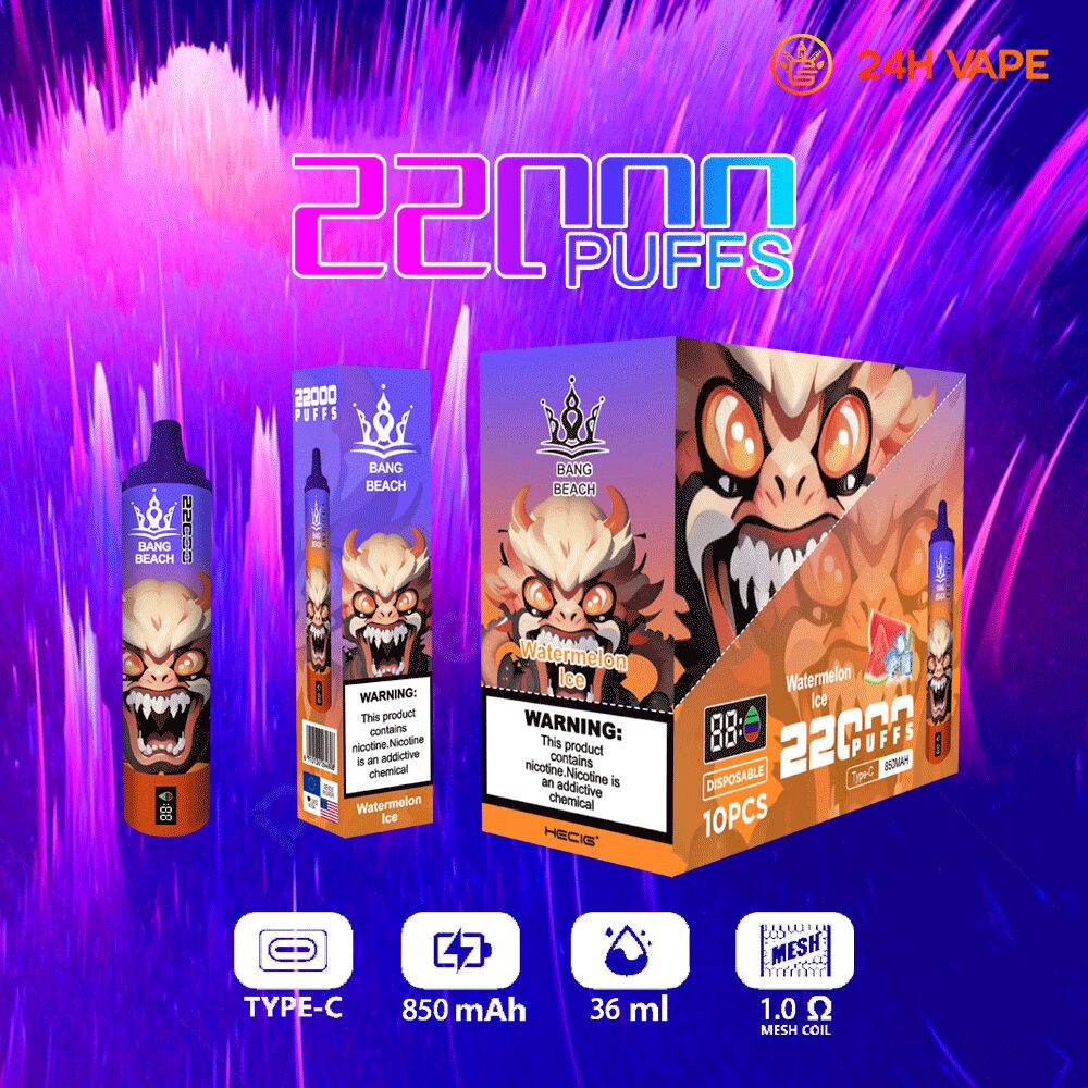 Bang Beach 22000 Puffs LED Display Edition Disposable in Bang Beach 22000 00006 flavor