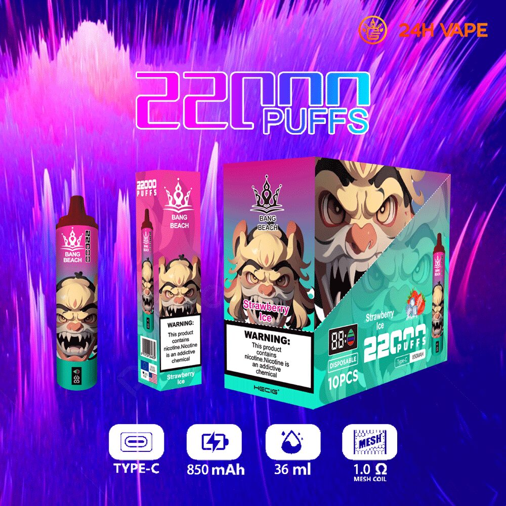 Bang Beach 22000 Puffs LED Display Edition Disposable in Bang Beach 22000 00007 flavor