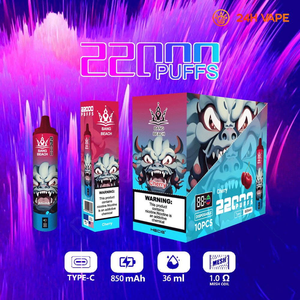Bang Beach 22000 Puffs LED Display Edition Disposable in Bang Beach 22000 00010 flavor