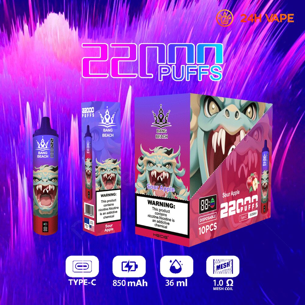 Bang Beach 22000 Puffs LED Display Edition Disposable in Bang Beach 22000 00011 flavor