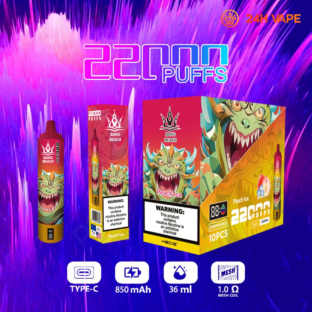 Bang Beach 22000 Puffs LED Display Edition Disposable in Bang Beach 22000 00012 flavor