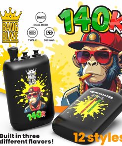 Bang Blaze 140000 140K Puffs 3 in 1 Flavors Rechargeable Disposable Vape in Banana Ice / Strawberry Ice Cream / Watermelon Berry flavor