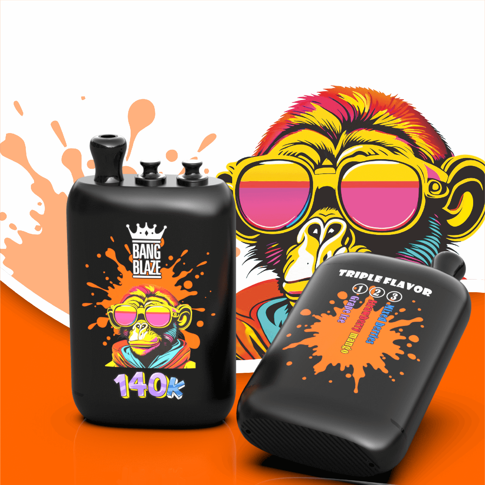 Bang Blaze 140000 140K Puffs 3 in 1 Flavors Rechargeable Disposable Vape in Random Mix flavor