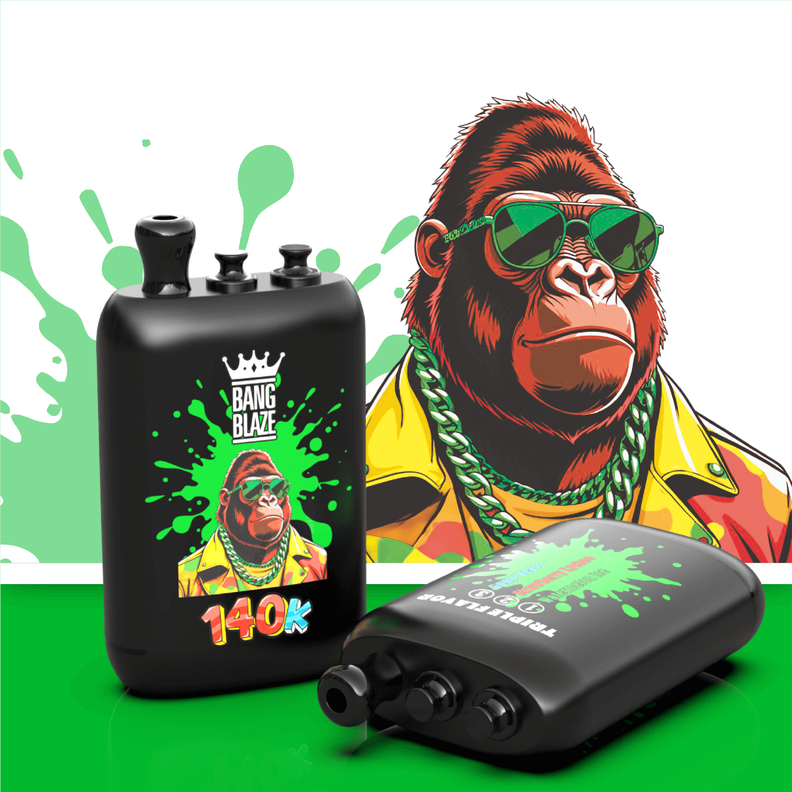 Bang Blaze 140000 140K Puffs 3 in 1 Flavors Rechargeable Disposable Vape in Watermelon Ice / Strawberry Lychee / Gummy Bears flavor