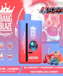 Bang Blaze 40000 40K Puffs 2% 3% 5% Nicotine Double Taste Disposable Vape in bang blaze 40k 40000 blueberry cranberry cherry watermelon cherry flavor