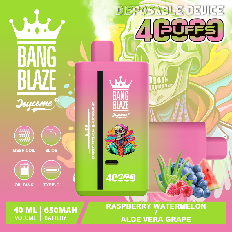 Bang Blaze 40000 40K Puffs 2% 3% 5% Nicotine Double Taste Disposable Vape in Grape & Blueberry Grape flavor