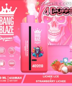 Bang Blaze 40000 40K Puffs 2% 3% 5% Nicotine Double Taste Disposable Vape in Lychee Ice & Strawberry Lychee flavor