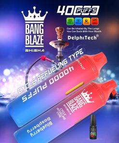 Bang Blaze 40k 40000 Puffs 2% 5% Nicotine Riginal Refillable Oil Vape in Blueberry Raspberry flavor