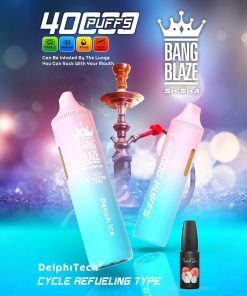 Bang Blaze 40k 40000 Puffs 2% 5% Nicotine Riginal Refillable Oil Vape in Peach Ice flavor