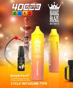 Bang Blaze 40k 40000 Puffs 2% 5% Nicotine Riginal Refillable Oil Vape in Pina Colada flavor