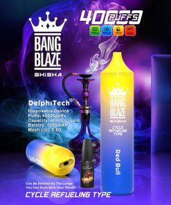 Bang Blaze 40k 40000 Puffs 2% 5% Nicotine Riginal Refillable Oil Vape in Red Bull flavor