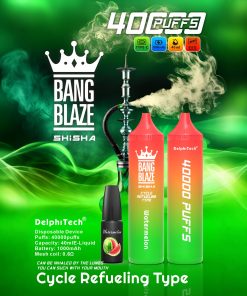 Bang Blaze 40k 40000 Puffs 2% 5% Nicotine Riginal Refillable Oil Vape in Watermelon flavor