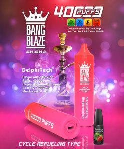 Bang Blaze 40k 40000 Puffs 2% 5% Nicotine Riginal Refillable Oil Vape in Watermelon Strawberry flavor