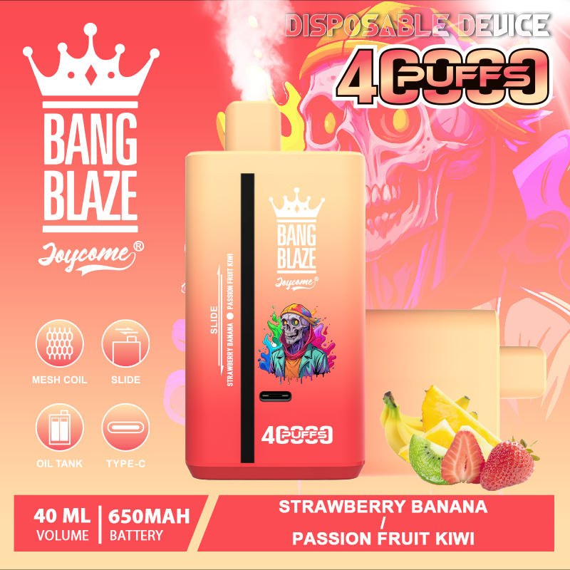 Bang Blaze 40000 40K Puffs 2% 3% 5% Nicotine Double Taste Disposable Vape in Strawberry Ice & Strawberry Kiwi flavor