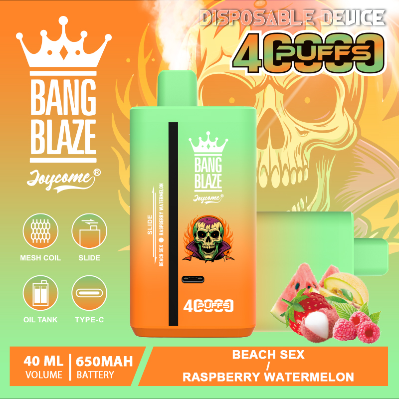 Bang Blaze 40000 40K Puffs 2% 3% 5% Nicotine Double Taste Disposable Vape in Watermelon & Strawberry Watermelon flavor
