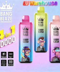 Bang Blaze 60000 60k Puffs 4 in 1 Flavors LED Display Disposable Vape EU Warehouse product image