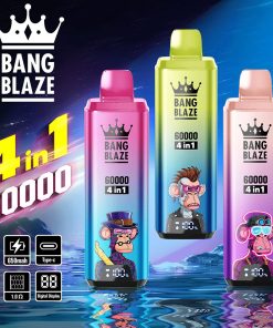 Bang Blaze 60000 60k Puffs 4 in 1 Flavors Rechargeable LCD Display Disposable Vape product image