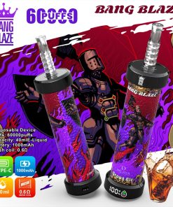 Bang Blaze 60k 60000 Puffs LCD Display Disposable in bang blaze 60k 60000 brown ale flavor