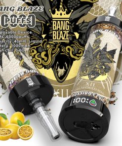 Bang Blaze 60k 60000 Puffs LCD Display Disposable in bang blaze 60k 60000 passion fruit flavor