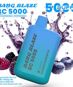 Bang Blaze BC5000 5K Puffs 2% 3% 5% Disposable Vape in Blueberry Raspberry Ice flavor