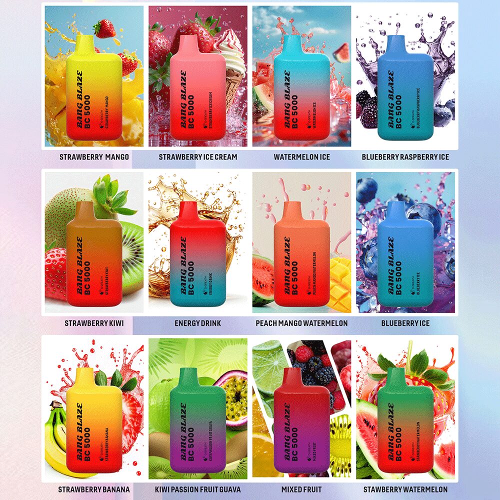 Bang Blaze BC5000 5K Puffs 2% 3% 5% Disposable Vape flavor options image 1 flavor