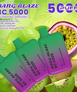 Bang Blaze BC5000 5K Puffs 2% 3% 5% Disposable Vape in Kiwi Passion Fruit Guava flavor