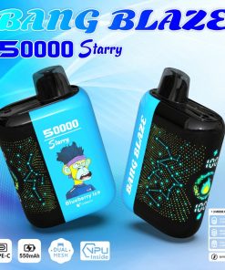 Bang Blaze Starry 50000 50K Puffs Hottest LED Display Disposable Vape in bang blaze starry 50000 blueberry ice flavor