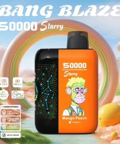Bang Blaze Starry 50000 50K Puffs Hottest LED Display Disposable Vape in bang blaze starry 50000 mango peach flavor