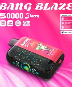 Bang Blaze Starry 50000 50K Puffs Hottest LED Display Disposable Vape in bang blaze starry 50000 peach ice flavor