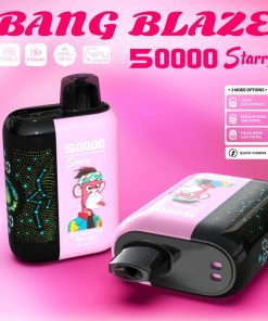 Bang Blaze Starry 50000 50K Puffs Hottest LED Display Disposable Vape in bang blaze starry 50000 strawberry mango flavor
