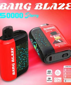 Bang Blaze Starry 50000 50K Puffs Hottest LED Display Disposable Vape in bang blaze starry 50000 strawberry watermelon flavor