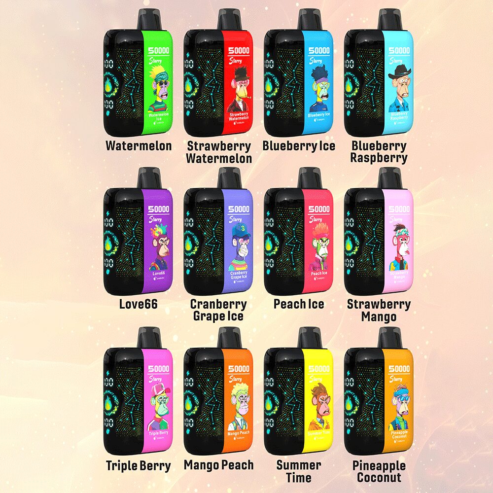 Bang Blaze Starry 50000 50K Puffs Hottest LED Display Disposable Vape in Blueberry Ice flavor