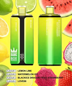 Bang Box 160000 160K Puffs 4 In 1 Flavors Rechargeable LED Display Disposable Vape in Lemon Lime & Watermelon Ice & Black Ice Dragonfruit Strawberry &