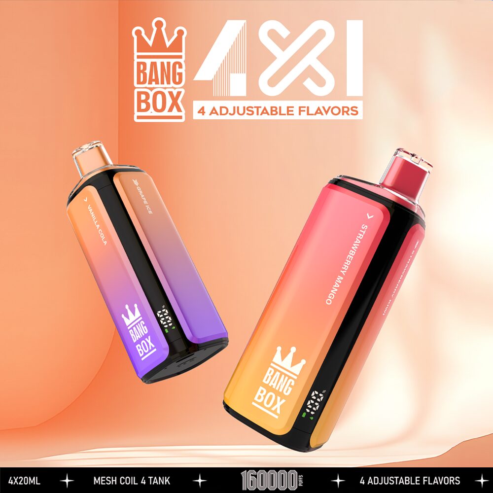 Bang Box 160000 160K Puffs 4 In 1 Flavors Rechargeable LED Display Disposable Vape product image