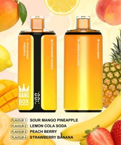 Bang Box 160000 160K Puffs 4 In 1 Flavors Rechargeable LED Display Disposable Vape in Sour Mango Pineapple & Lemon Cola Soda & Peach Berry & Strawberry