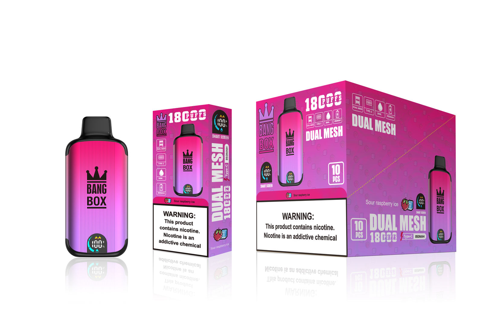 Bang Box 18000 Puffs New Product LED Display Disposable Vape in Bang Box 18000 flavor
