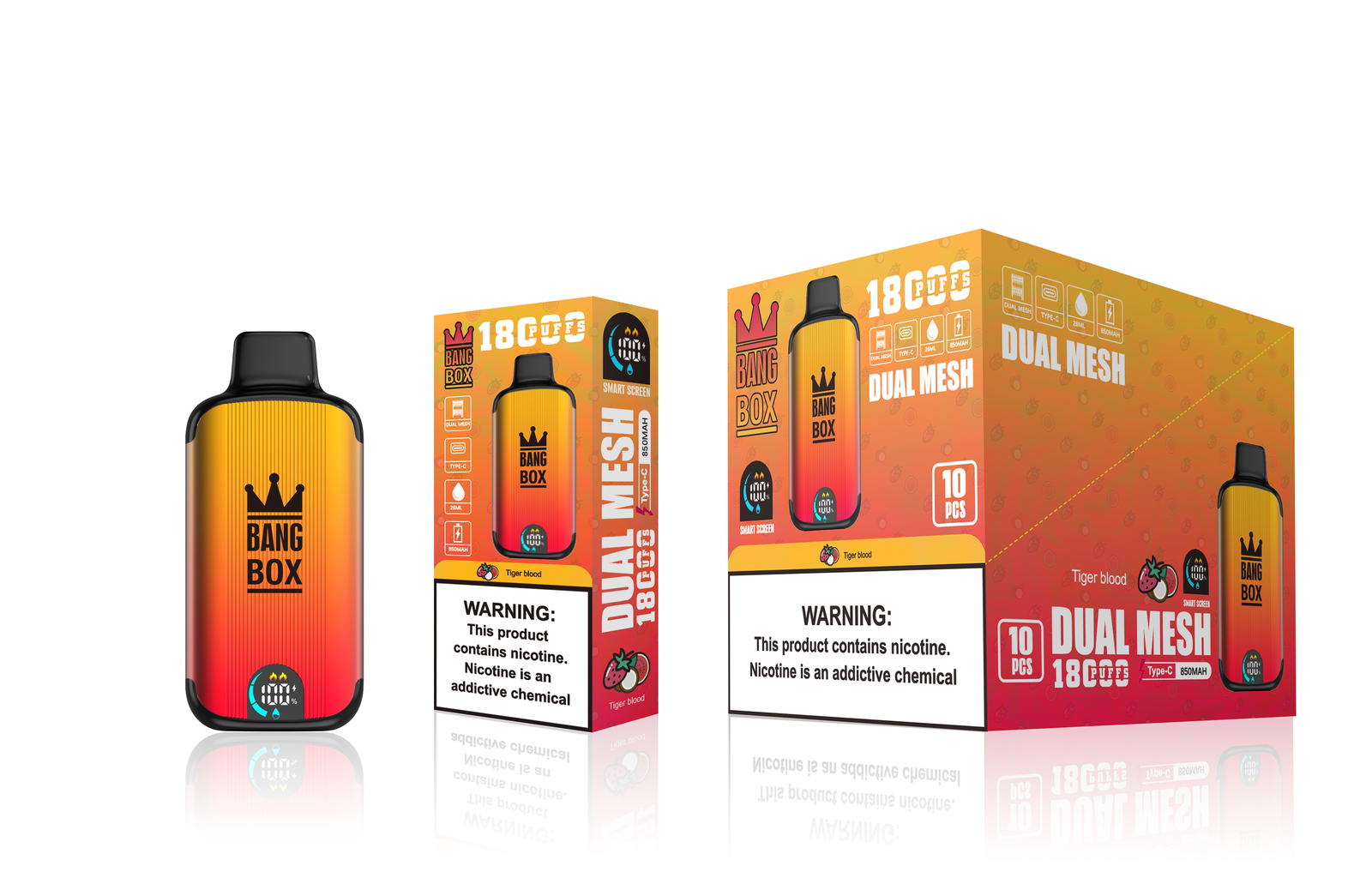 Bang Box 18000 Puffs New Product LED Display Disposable Vape in Bang Box 18000 flavor