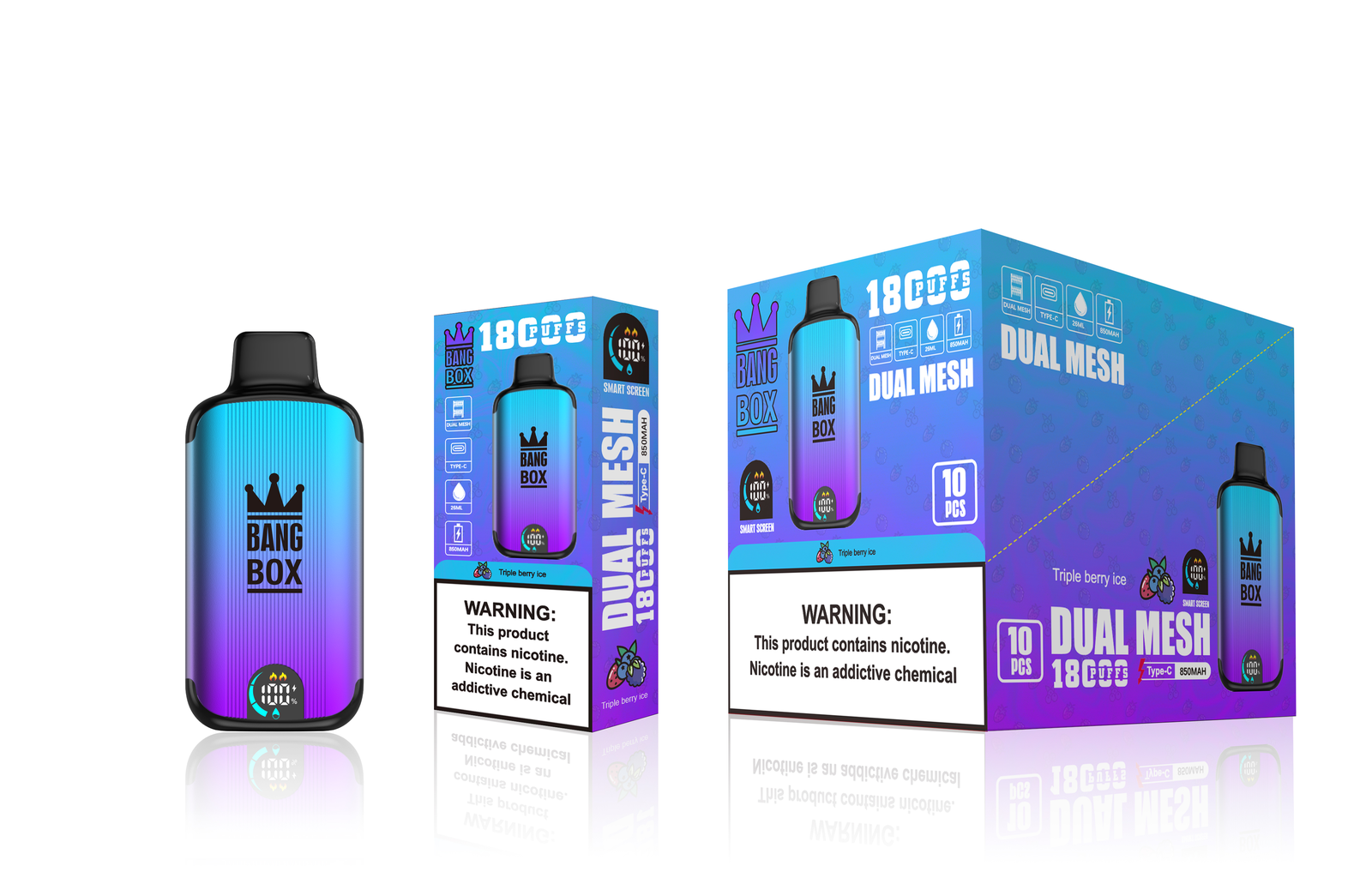 Bang Box 18000 Puffs New Product LED Display Disposable Vape in Bang Box 18000 flavor