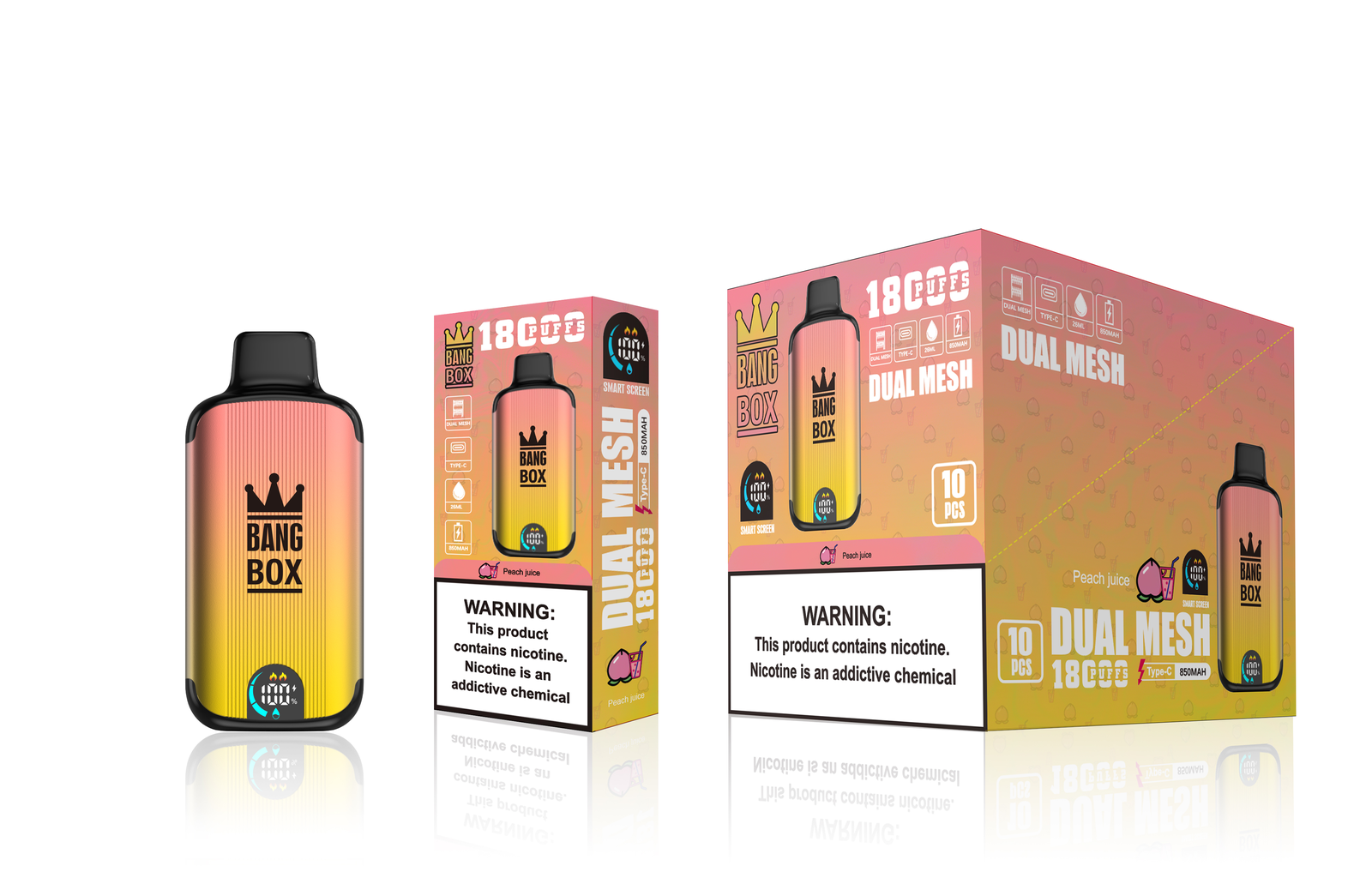 Bang Box 18000 Puffs New Product LED Display Disposable Vape in Bang Box 18000 flavor