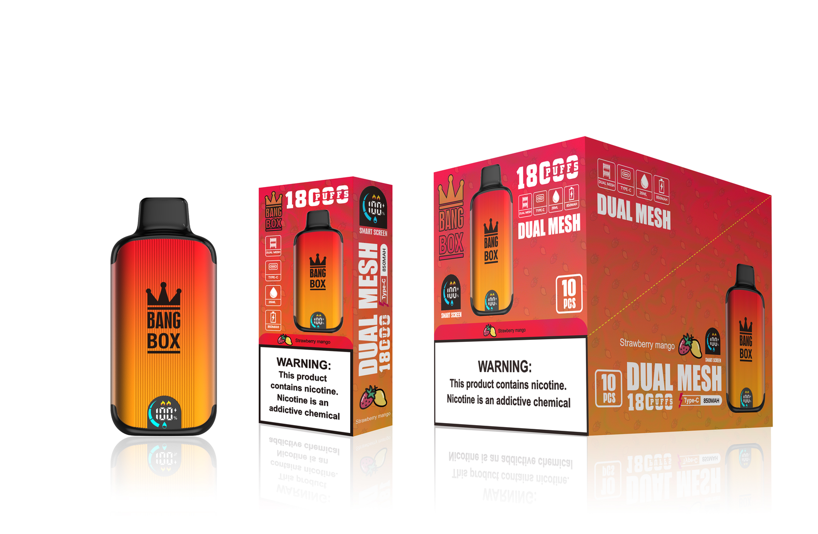 Bang Box 18000 Puffs New Product LED Display Disposable Vape in Bang Box 18000 flavor