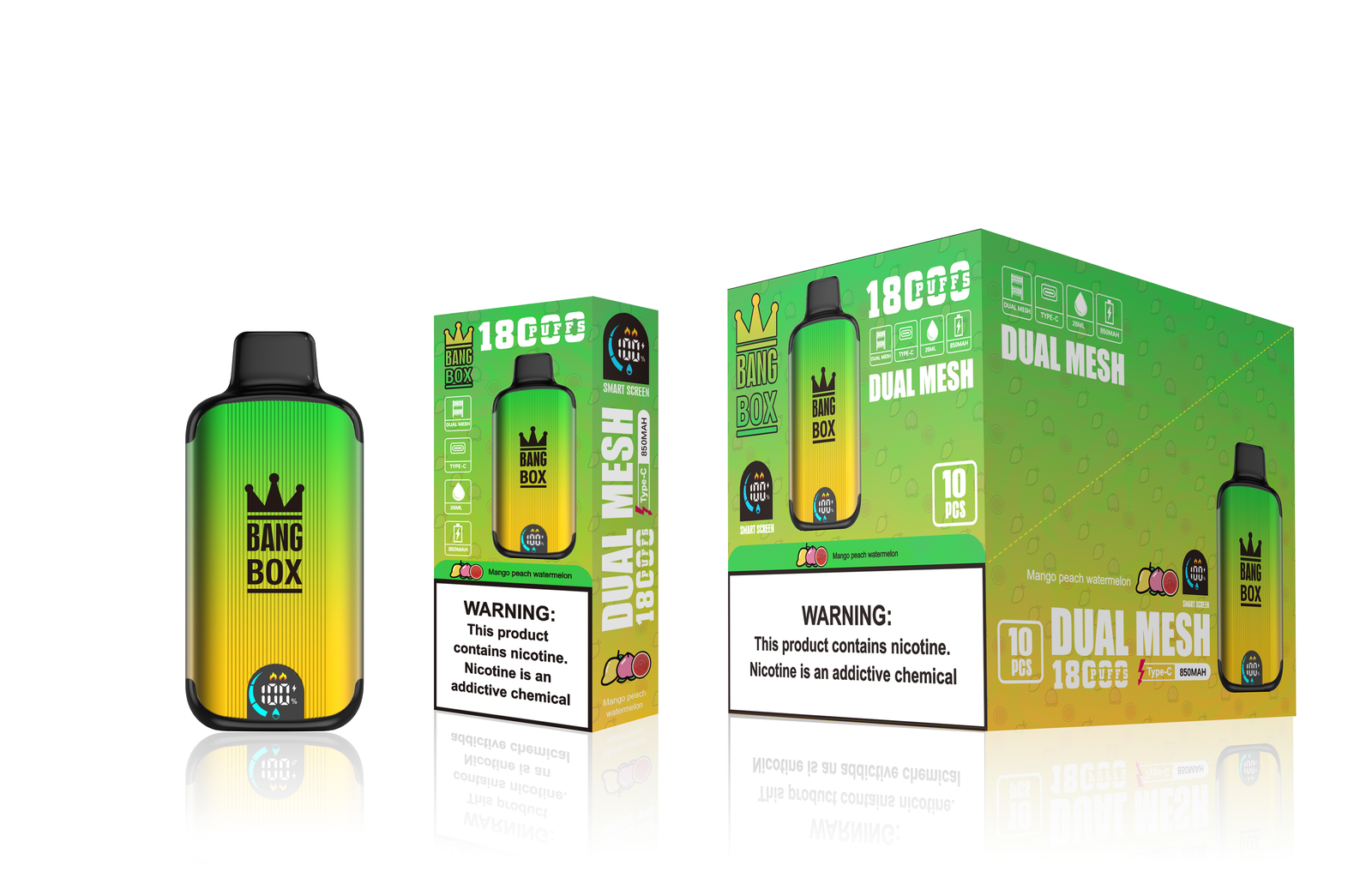 Bang Box 18000 Puffs New Product LED Display Disposable Vape in Bang Box 18000 flavor