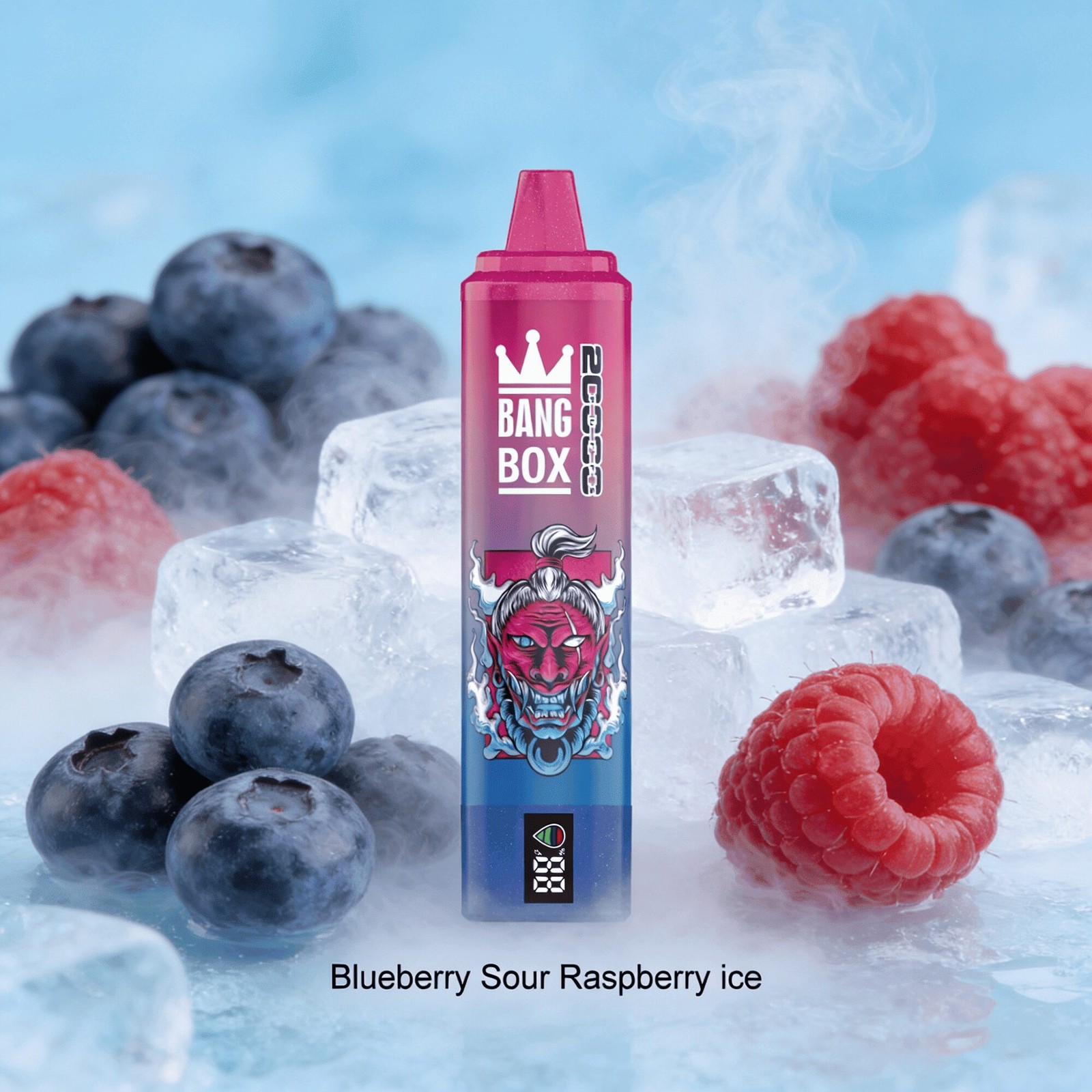Bang Box 20000 20K Puffs LED Display Edition Disposable in Blueberry Sour Raspberry Ice flavor